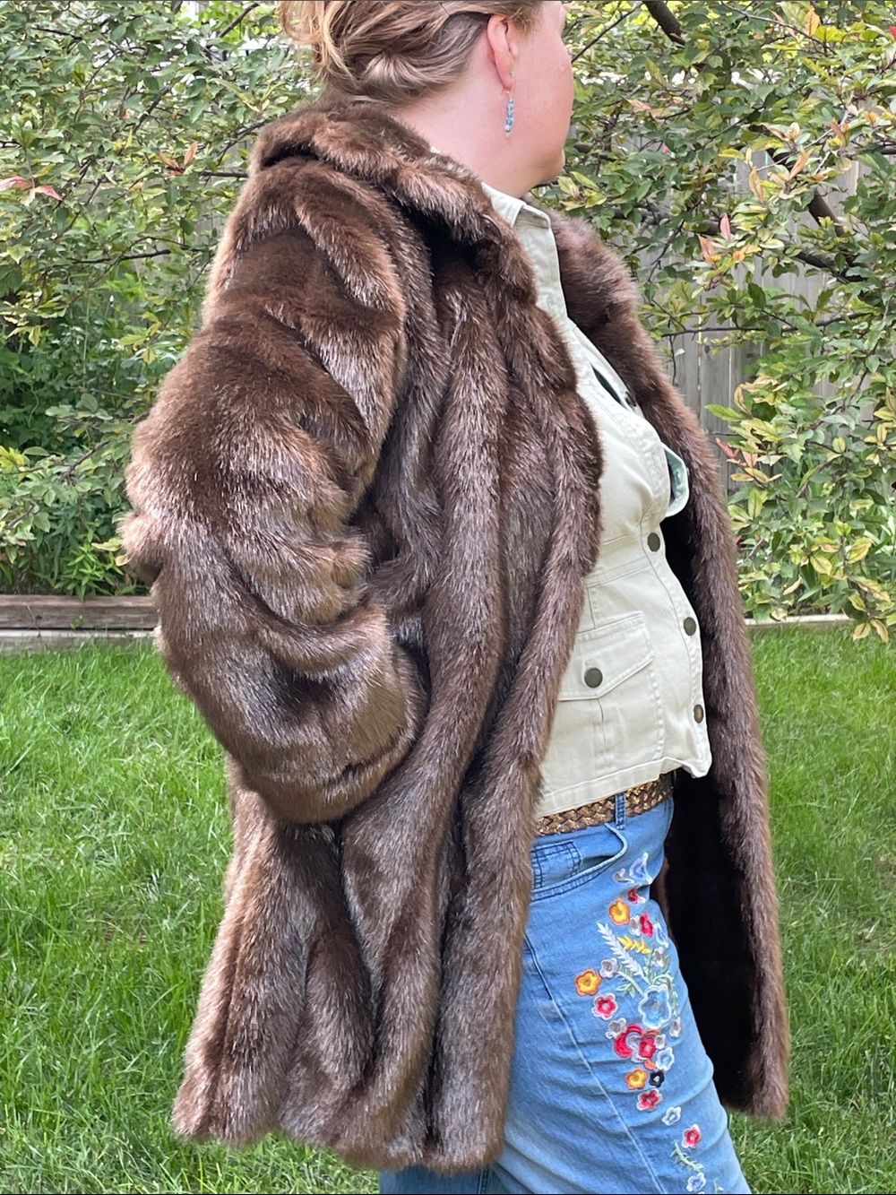 Fun faux fur coat! Excellent condition
